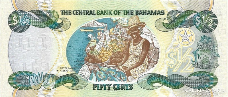 1/2 dollár 0,5 50 cent cents Bahama szigetek 2001 UNC