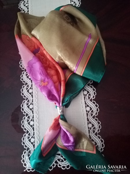 Colored rayon scarf -- approx. 84x85 cm