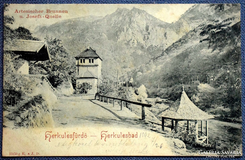 Herkulesfürdő - postcard 1902