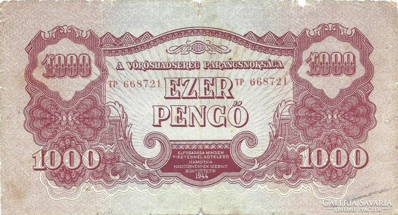 1000 Pengő 1944 vh. Original state