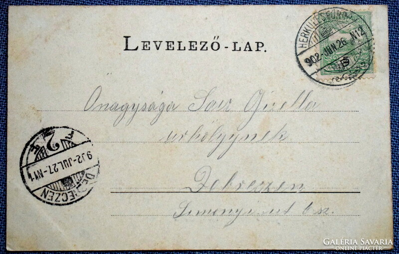 Herkulesfürdő - postcard 1902
