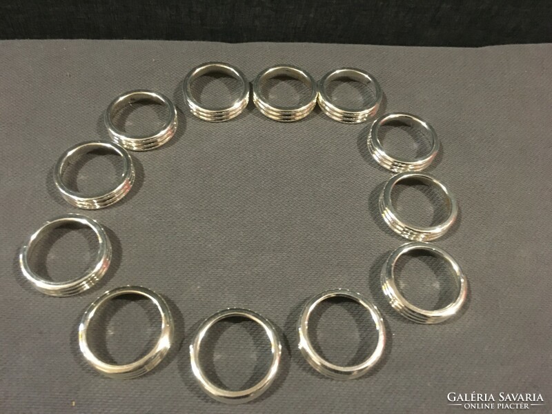 12 silver-plated napkin rings flawless!!! 4-Cm!!!!