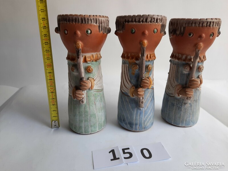 Kiss roóz ilona ceramic vases - 3 pieces in one set of furjuaring girls - old marked