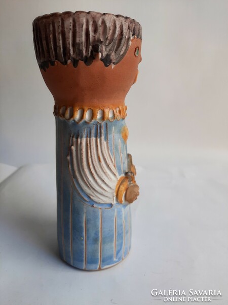 Little pink Ilona ceramic vase - marked 17 cm