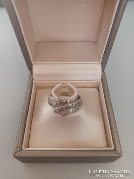 Eladó régi ezüst görög mintás kézműves gyűrű!