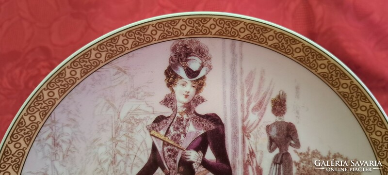 Ladies' porcelain decorative plate, gentleman's lady's wall plate 1 (l4455)