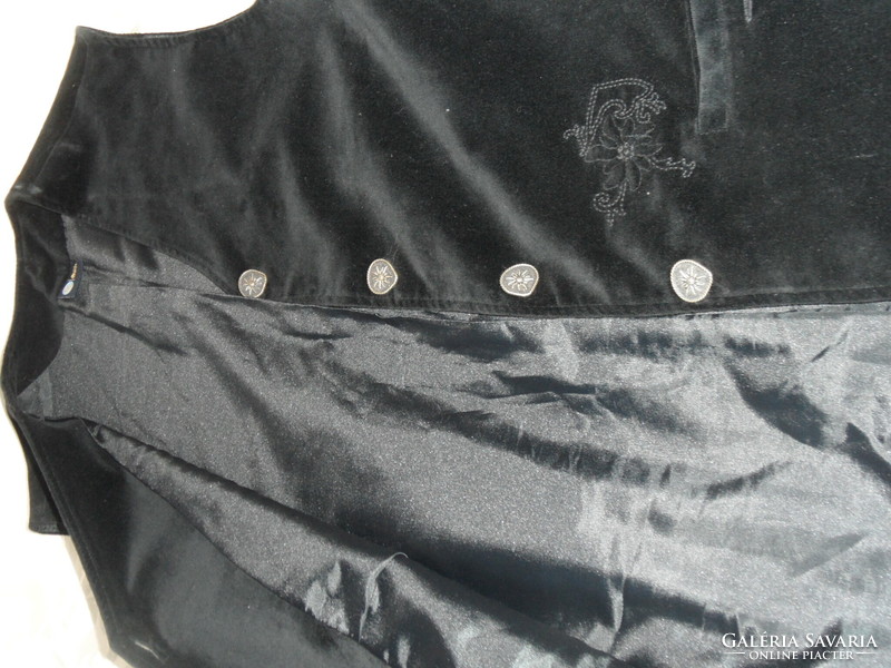 Black plush c&a Tyrolean vest (size 42)