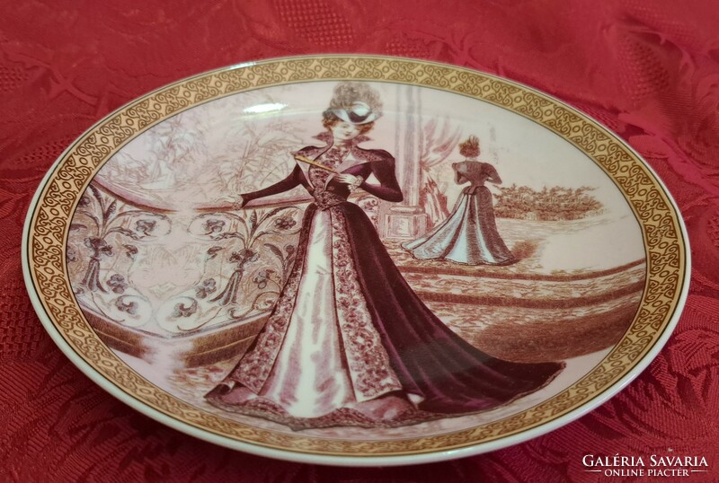 Ladies' porcelain decorative plate, gentleman's lady's wall plate 1 (l4455)