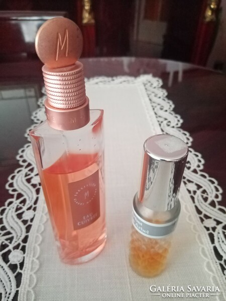 Claude montana - eau cuivrée showcase perfume bottle with copper colored water and eau d'arbel cologne