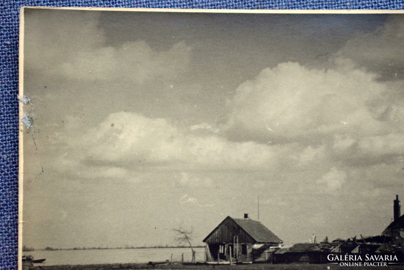Újvidék - egyedi fotó képeslap  , Árvíz , ártér   1942 Gyulai Aladár festőművész részére küldve
