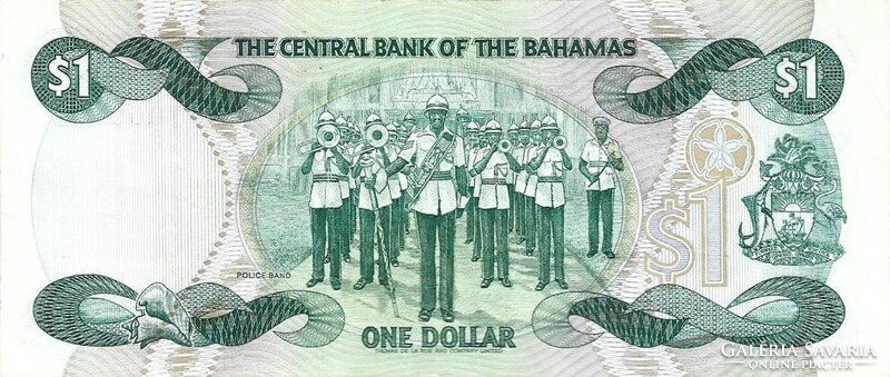 1 dollár  Bahama szigetek 1984 W.C. Allen aláírás Gyönyörű