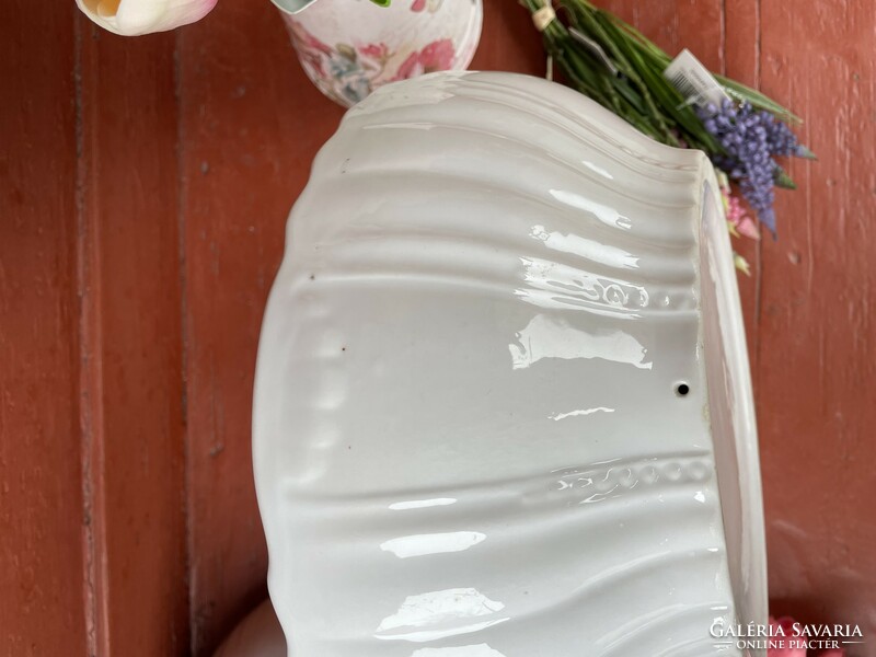 Beautiful large white beaded scones scone bowl, village collector's piece of nostalgia