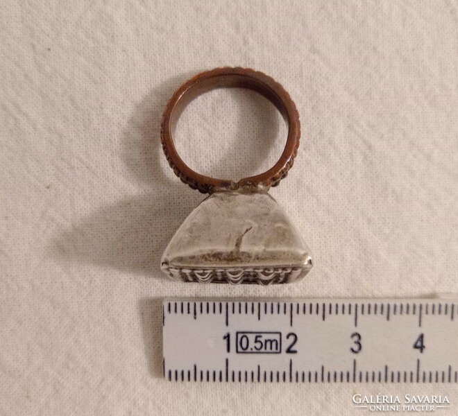 Ritkaság! Antik indiai törzsi ezüst lábujj gyűrű