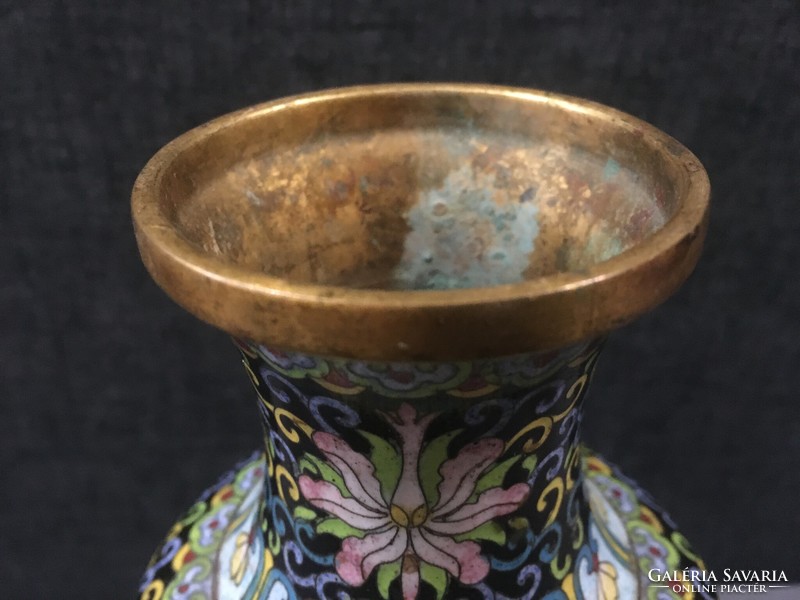 Antique bronze fire enamel Japanese vase!!!! 22X10 cm!!!!
