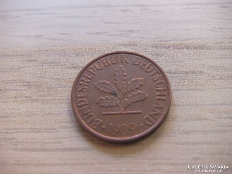 2   Pfennig   1989   (  F  )  Németország