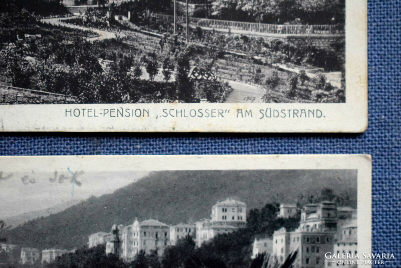 2 darab Abbazia  fotó képeslap