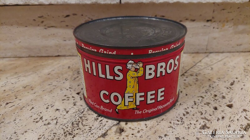 Hills Bros Coffee régi kávés pléhdoboz