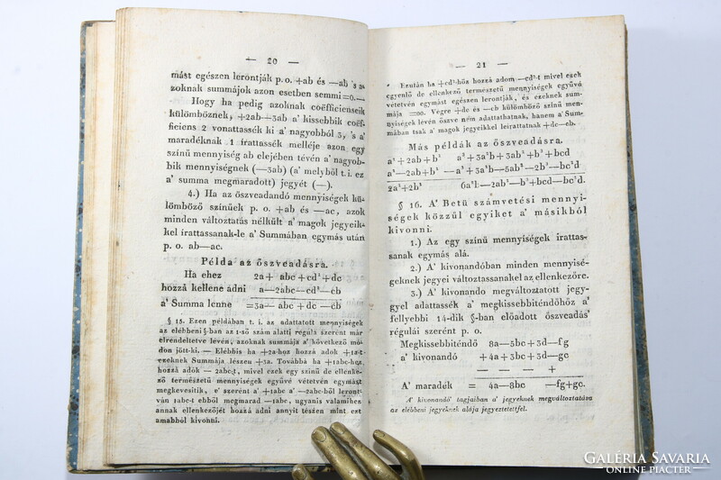 1833 - Számuel Béhes - ordinary arithmetic in contemporary half-leather binding - beautiful!