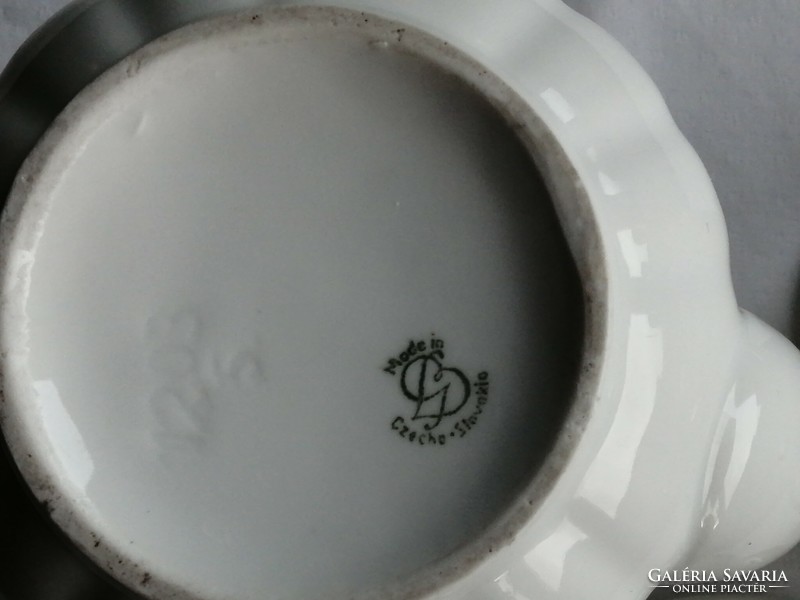 Antik duplaszűrős kanna _ Gebrüder Benedikt porcelán, Made in Czecho - slovakia