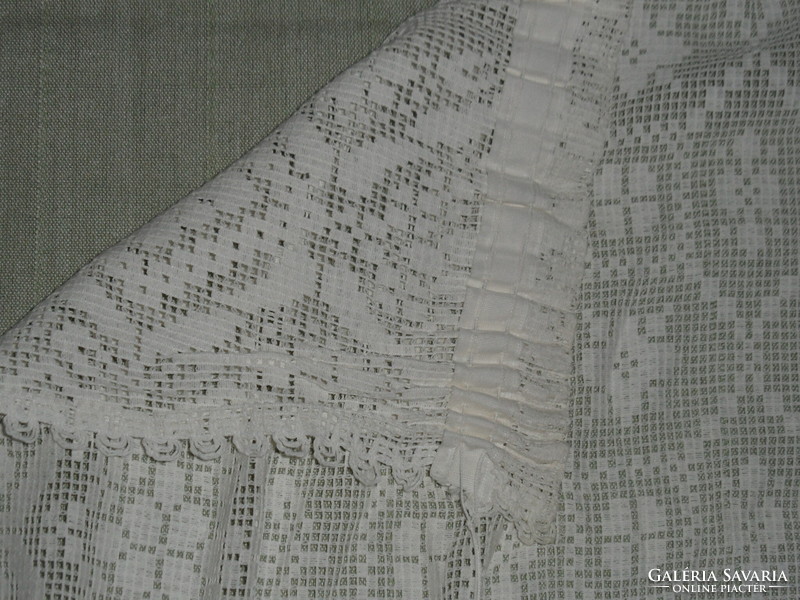 Machine made lace curtains