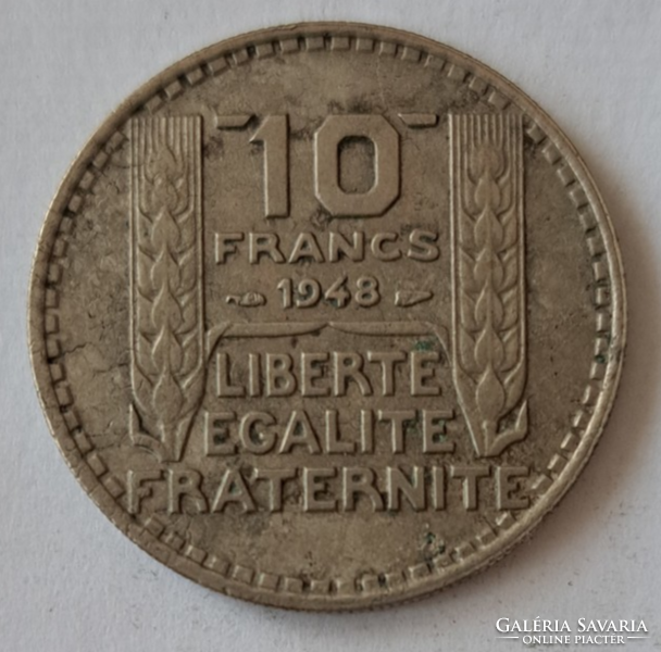 1948. 10 Frank Franciaország Negyedik Köztársaság (1944 - 1959) (200)