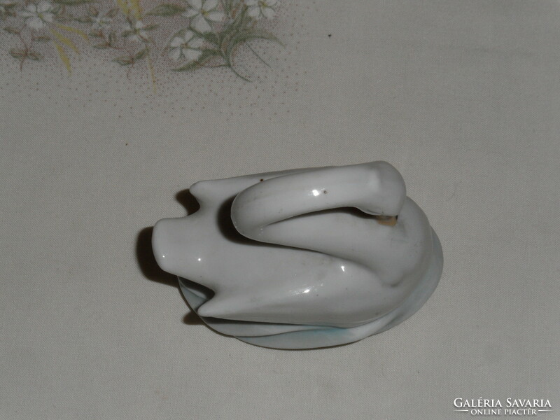 Drasche porcelán hattyú figura, nipp