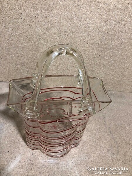 Ribbon is a handmade glass creation, 27 cm high. 2097