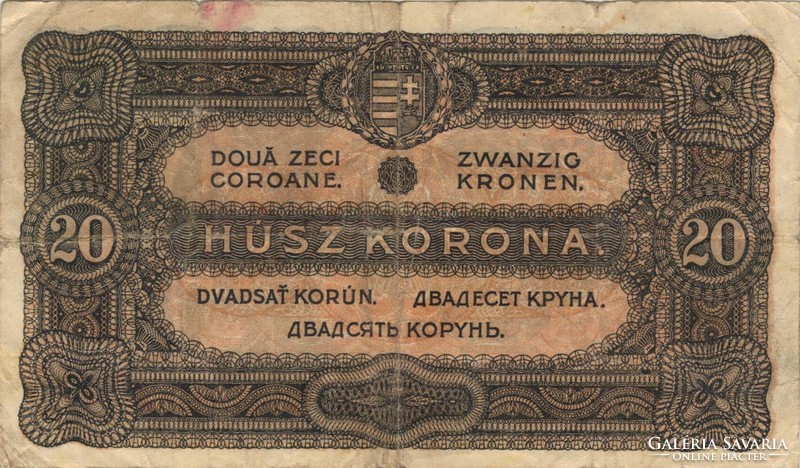 20 Korona 1920 number 2 point.