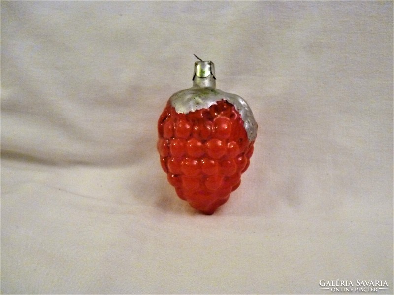 Old bottle of Christmas tree decoration - raspberries!