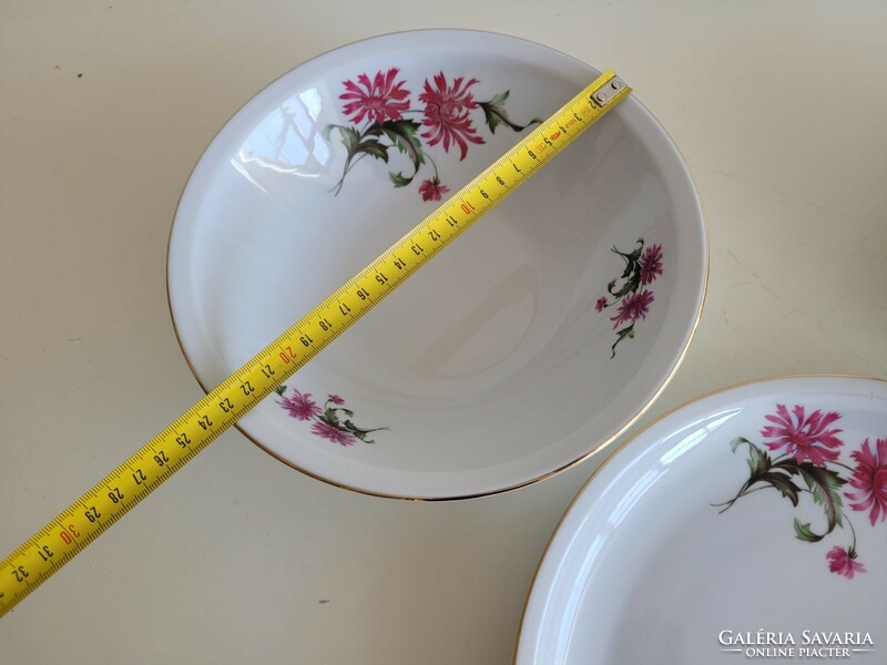 Régi retro Alföldi porcelán virágmintás nagy tál 3 db