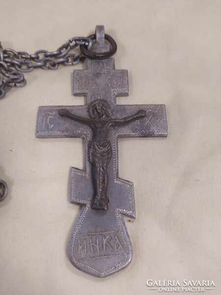 Antique crucifix on a chain
