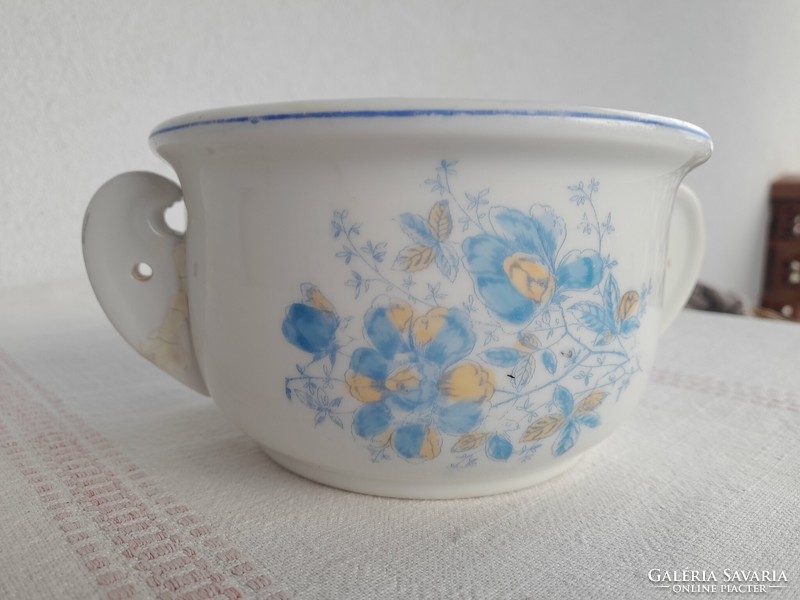 ANTIK PORCELÁN "EMLÉK" KOMA BÖGRE / KOMA CSÉSZE, KÉTFÜLES, NAGYMÉRETŰ, 1800-as évek vége