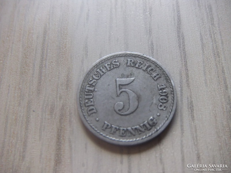 5   Pfennig   1908   (  F  )  Németország