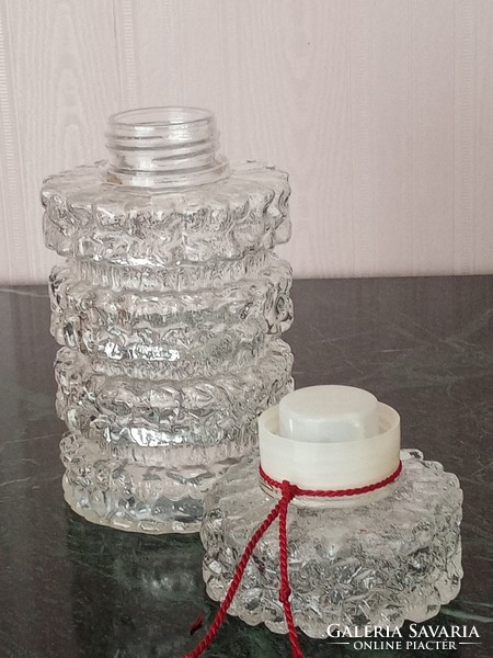 Formatervezett skandináv vagy német művészi  jég üveg  -  házi likőrnek  is kiváló!!