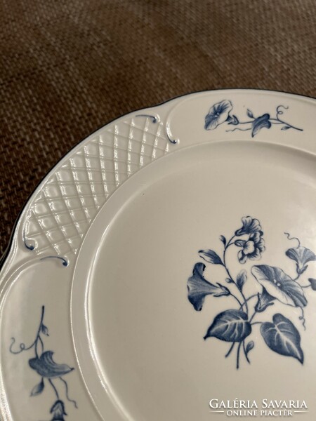 Villeroy & Boch porcelán süteményes készlet, 6 személyes. Hajnalkás, Val Bleu design