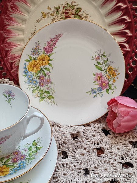 A breakfast set that almost comes to life with the flowers of a spring field