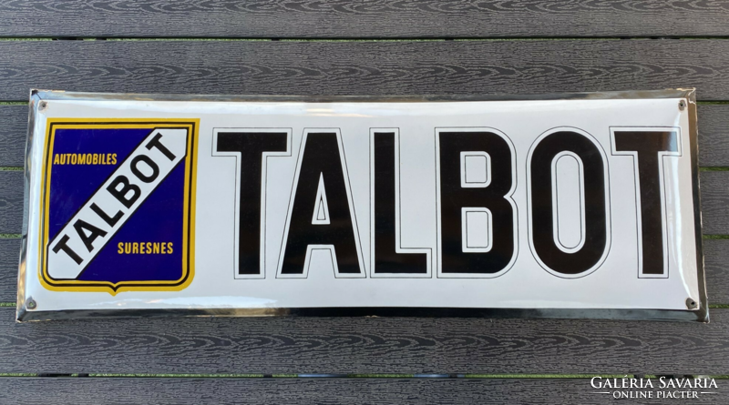 Talbot - domború zománctábla (100 cm x 34 cm)