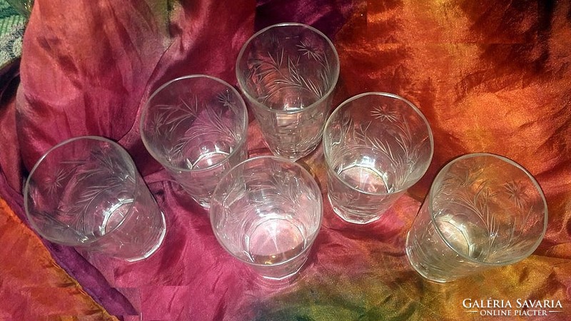 Peace thin cut glass water glass set - 10.5cm - art&decoration