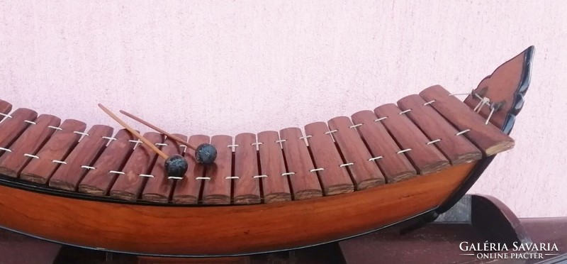 Gamelan is a special percussion instrument with a boat body. A unique rarity from Thailand