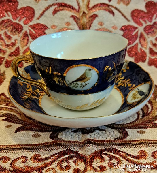 Madaras porcelán teás csésze tányérral (L3906)