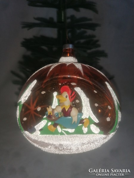 Large diorama Christmas ornament (damaged)