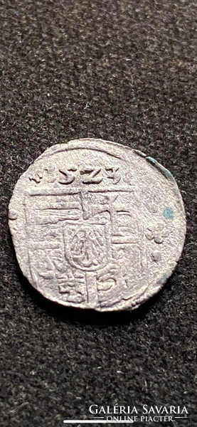 II. Lajos Moneta Nova Ezüst Dénár 1523 L-K ÉH:675