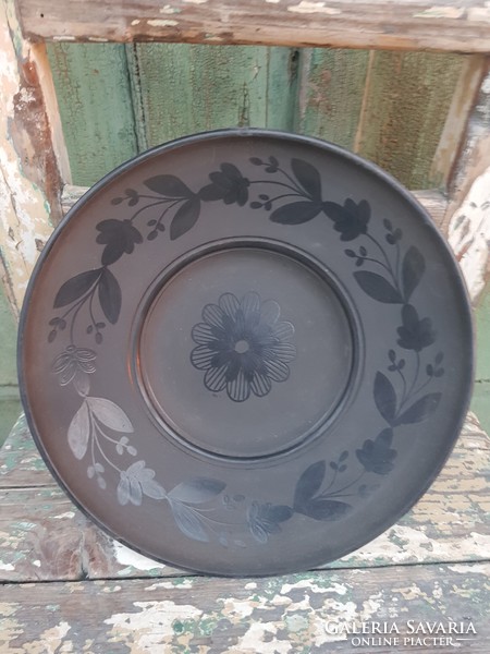 Black ceramic wall plate wall plate
