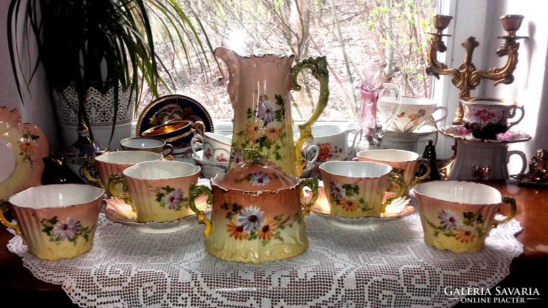 Art Nouveau monarchy-era majolica tea set - art@decoration