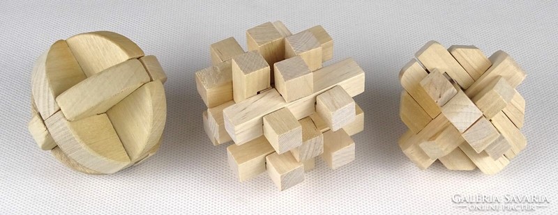 1Q295 Három darabos készségfejlesztő logikai játék 3D puzzle kirakó dobozában