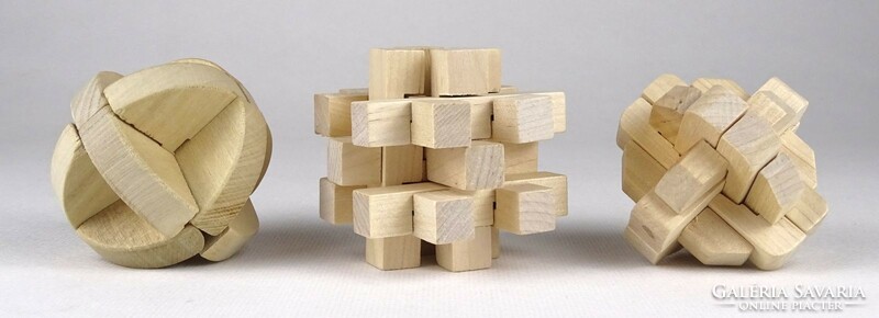 1Q295 Három darabos készségfejlesztő logikai játék 3D puzzle kirakó dobozában