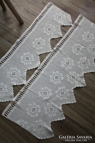 2 wonderful crocheted curtains - in good condition