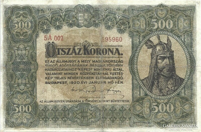 500 korona 1920 restaurált 4.