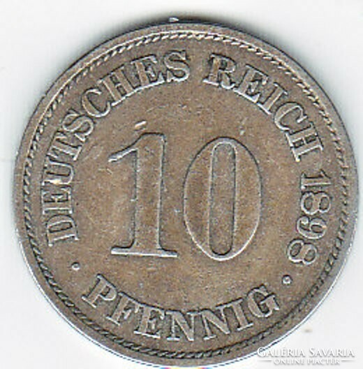 German Empire 10 Pfennig 1898 g
