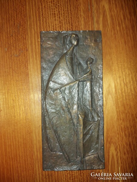 Memorial plaque, bronzed metal